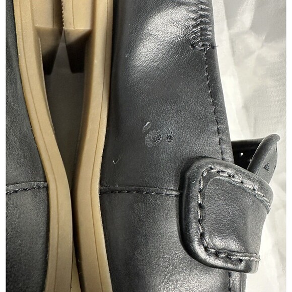 Clarks Collection Shoes Size 6 Black Lyrical Way Leather Flat Comfort - Picture 2 of 11